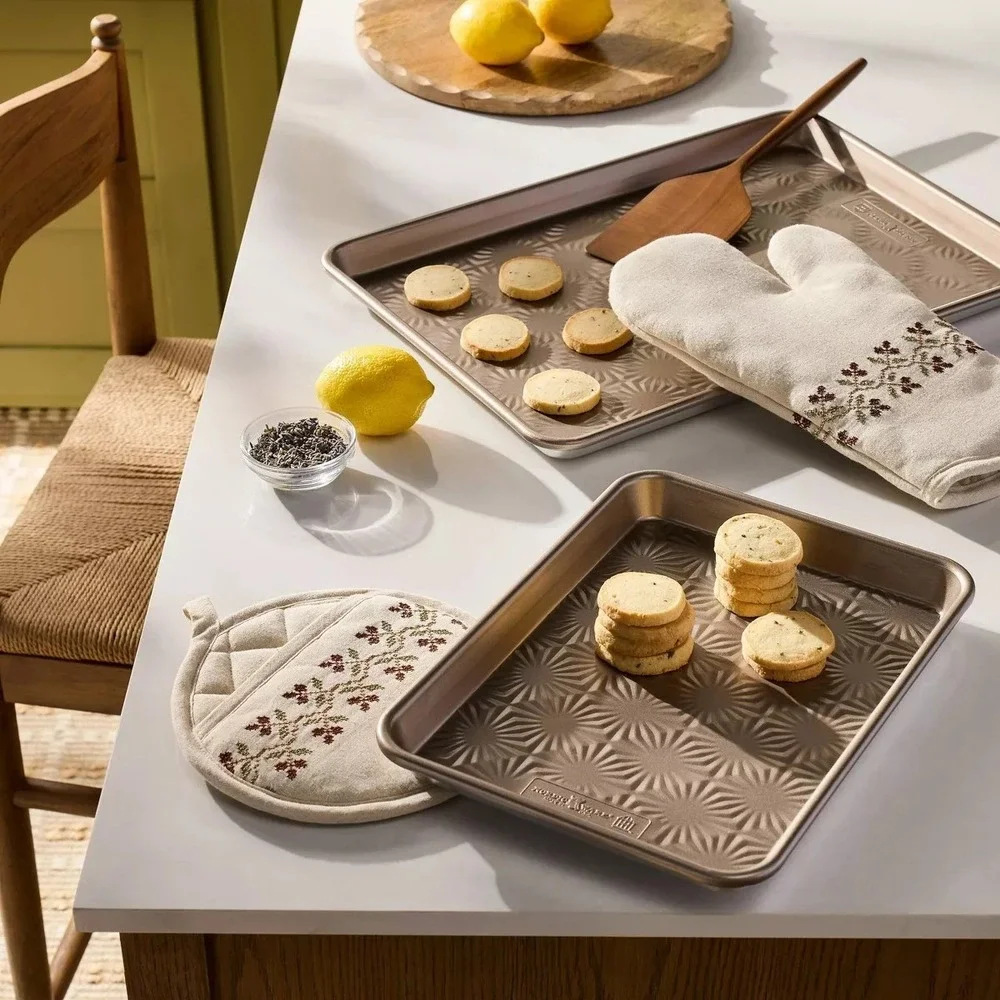 Oven Mitt Set Sour Cream with Stitched Icon - Hearth & Hand Magnolia, Target
